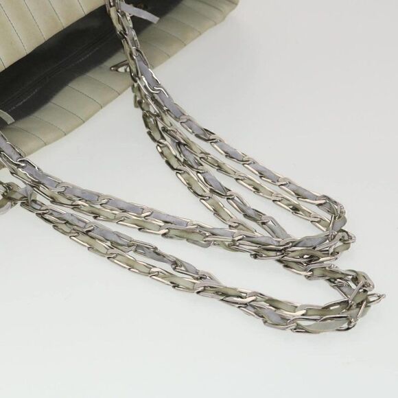 CHANEL Mademoiselle Chain Shoulder Bag Leather LIme Green CC - Picture 7 of 15